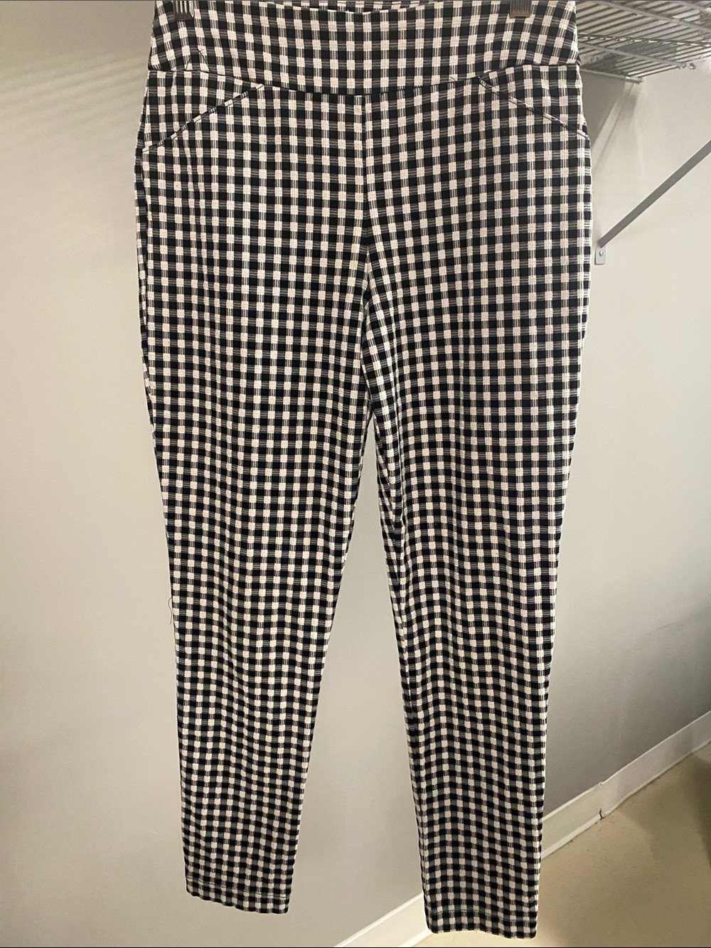 Versona Black & White Gingham Chinos